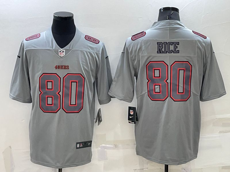 Men San Francisco 49ers #80 Rice Grey 2022 Nike Limited Vapor Untouchable NFL Jerseys->san francisco 49ers->NFL Jersey